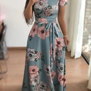 Vestido Feminino de Verão, Vestidos de Festa, Saias Longas de Praia e Vestidos Casuais Florais