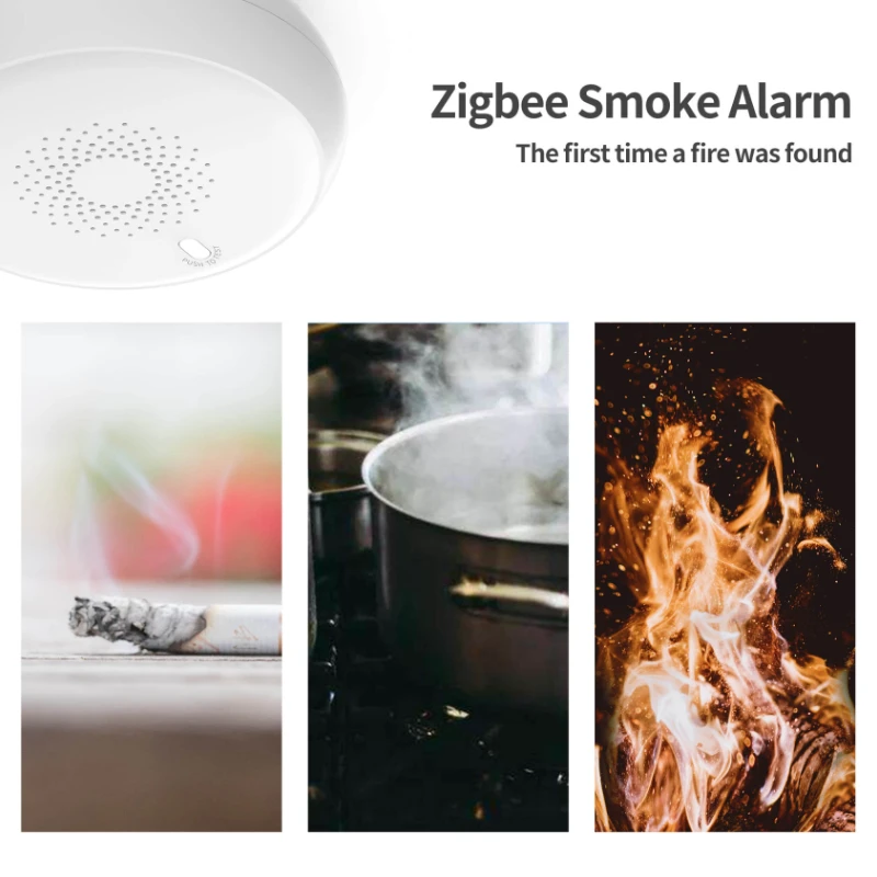 Sistema de Alarme de Detecção de Fumaça Portátil e Durável Multi IR Smart Tuya Zigbee com Aplicativo Tuya Smart para Segurança Residencial - Imagem 2