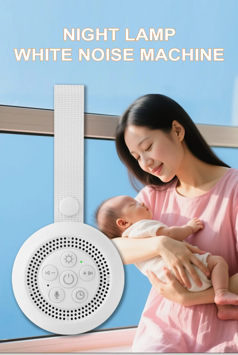 Máquina de Som de Ruído Branco Portátil para Sono, para Bebês e Adultos, com 15 Sons Relaxantes para Dormir, Berçário, Casa, Escritório - Imagem 2