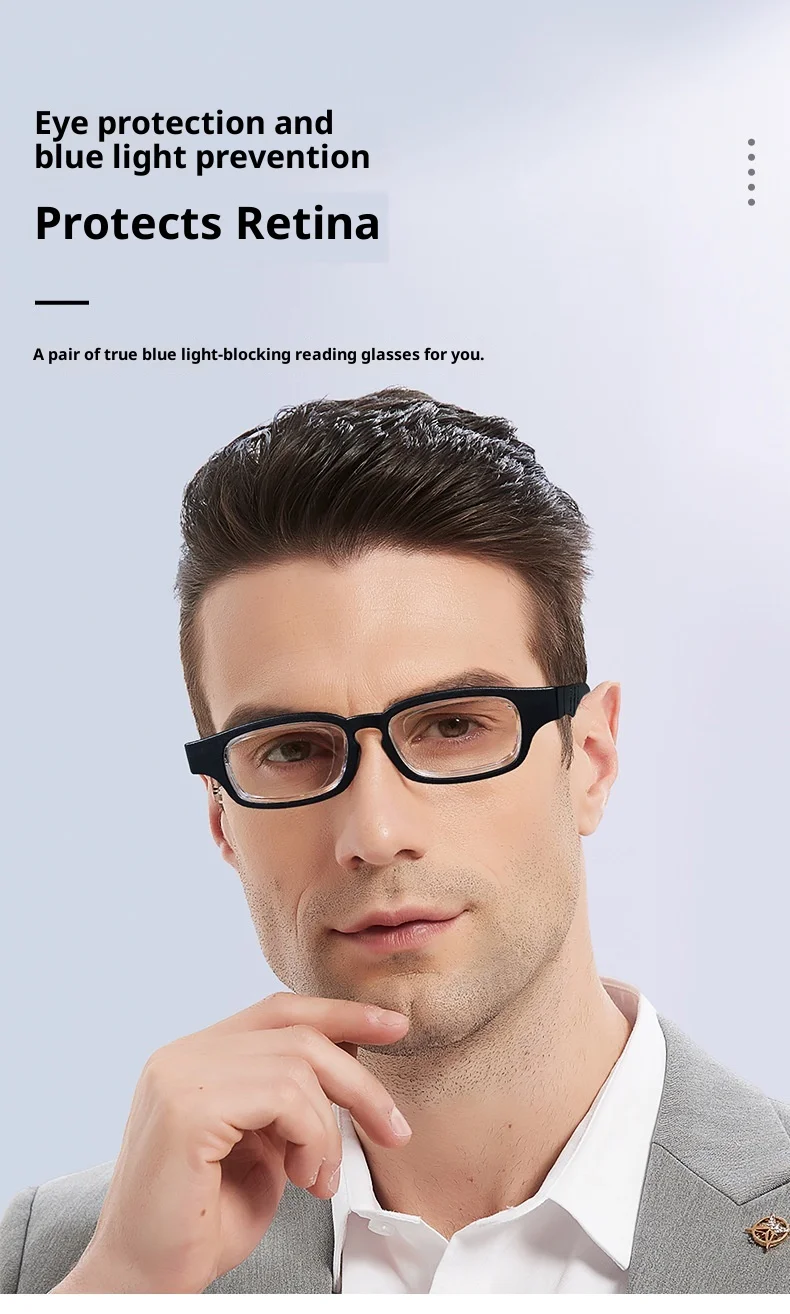 Óculos de Leitura Inteligentes para Idosos com Lentes de Comprimento Focal Ajustável e Proteção Anti-luz Azul, Armação TR90, Grau 100-400 para - Imagem 14