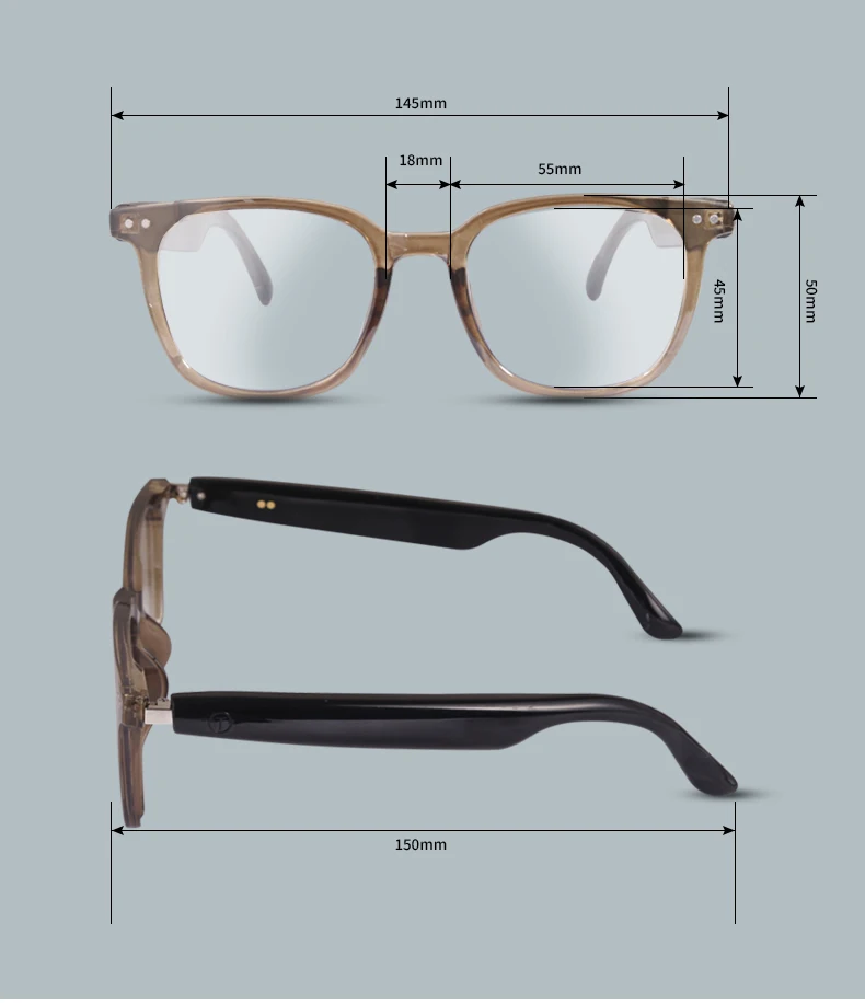 Óculos de Sol Inteligentes GS07 com Tradução por IA para Homens e Mulheres, Proteção UV400, Lentes Fotocromáticas à Prova d'Água IPX-5, Óculos Inteligentes - Imagem 2
