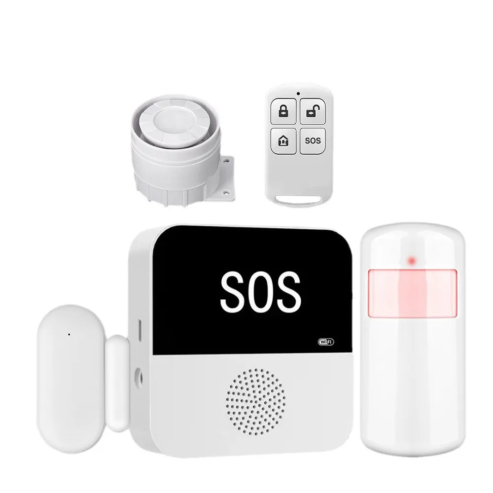 Botão de Chamada Elétrico Sem Fio Inteligente Tuya Controle por Aplicativo WiFi Botão de Emergência SOS Sensor de Alarme Monitoramento - Imagem 4