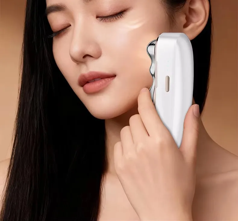 Conjunto de Massageador Facial Elétrico 4 em 1 com Cabeçotes Intercambiáveis para Cuidados com o Rosto, Gua Sha, Cuidados com o Couro - Imagem 3