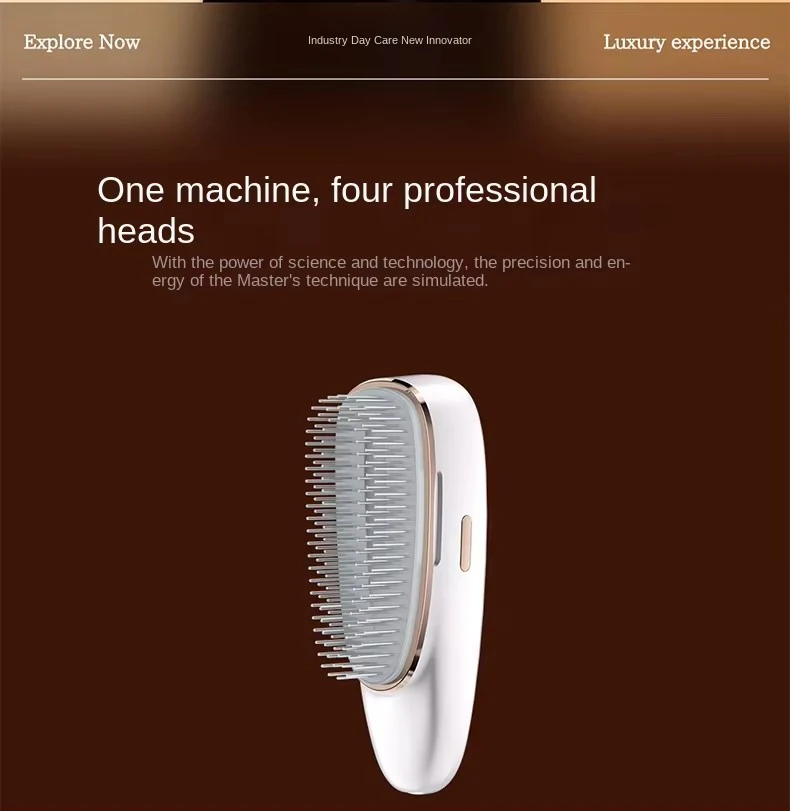 Conjunto de Massageador Facial Elétrico 4 em 1 com Cabeçotes Intercambiáveis para Cuidados com o Rosto, Gua Sha, Cuidados com o Couro - Imagem 5