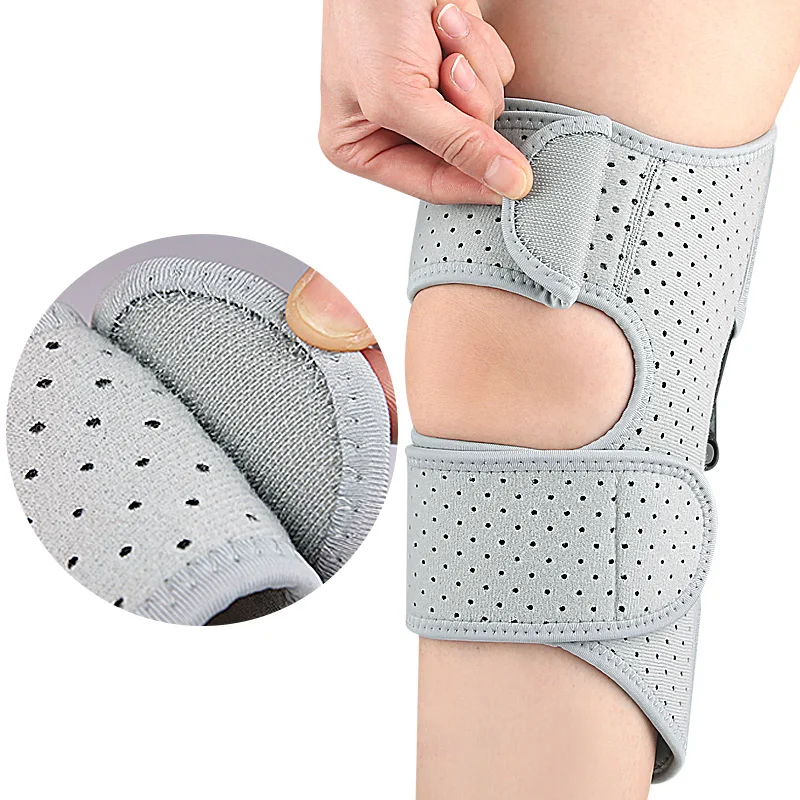 Joelheira Ortopédica Patella Motion para Idosos: Suporte para Caminhada, Escalada, Montanhismo e Transporte com Película de Aquecimento e Molas - Imagem 6