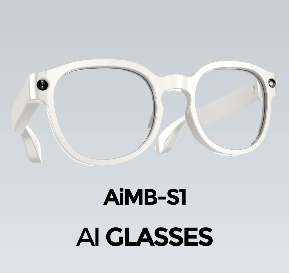 Novos Óculos Inteligentes AIMB-S1 com Câmera de 5MP, Reprodução de Música, Gravação de Chamadas + Gravação de Vídeo + Tradução por IA + - Imagem 7