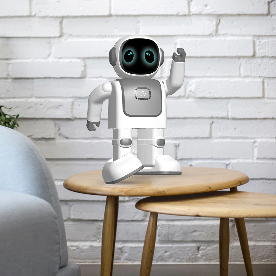 Robô Brinquedo Inteligente Programável com Design Android, Pequeno Humanoide para Crianças, Controle Remoto por Voz, com Recursos de Codificação, Dança e Fala - Imagem 4