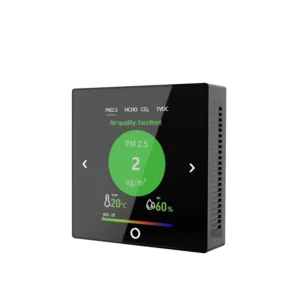 Monitor Inteligente de Qualidade do Ar Interno 6-em-1 FS11006DC, CO2, PM2.5, HCHO, TVOC, Temperatura e Umidade, Wi-Fi/RS485