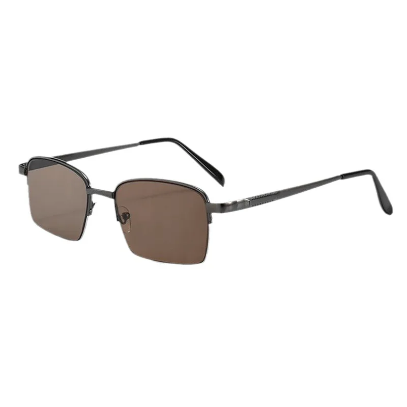 Óculos de Sol Vintage com Cristal Defumado Natural para Homens, Proteção Antirreflexo para os Olhos, Óculos de Sol para Idosos - Imagem 5