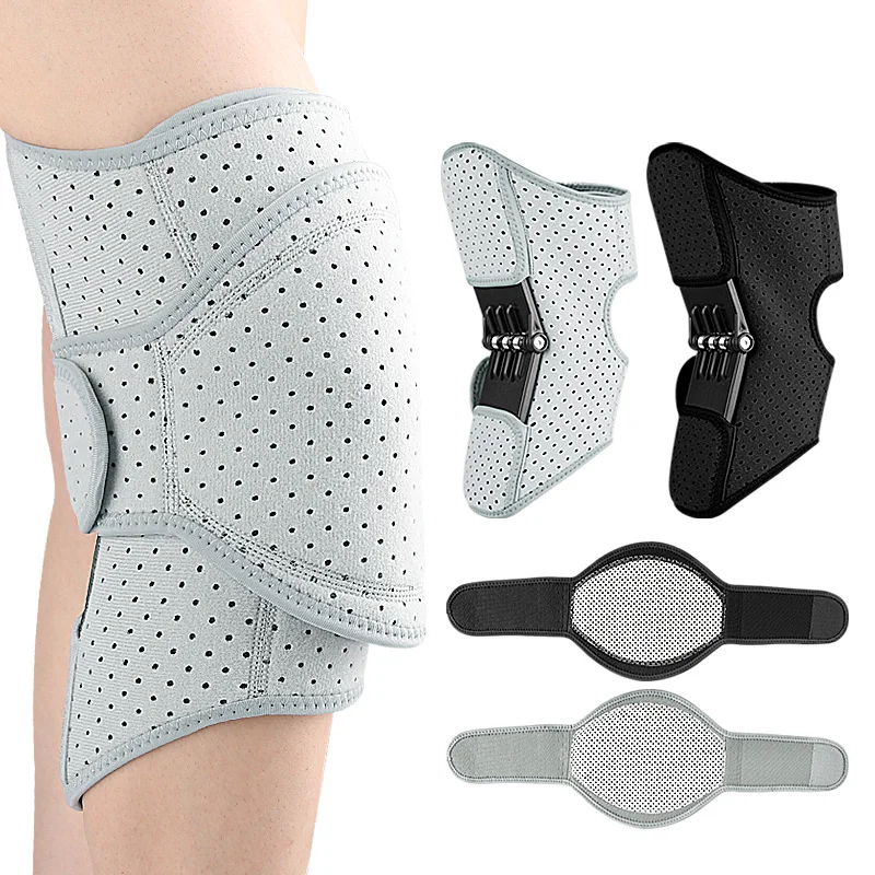 Joelheira Ortopédica Patella Motion para Idosos: Suporte para Caminhada, Escalada, Montanhismo e Transporte com Película de Aquecimento e Molas - Imagem 2