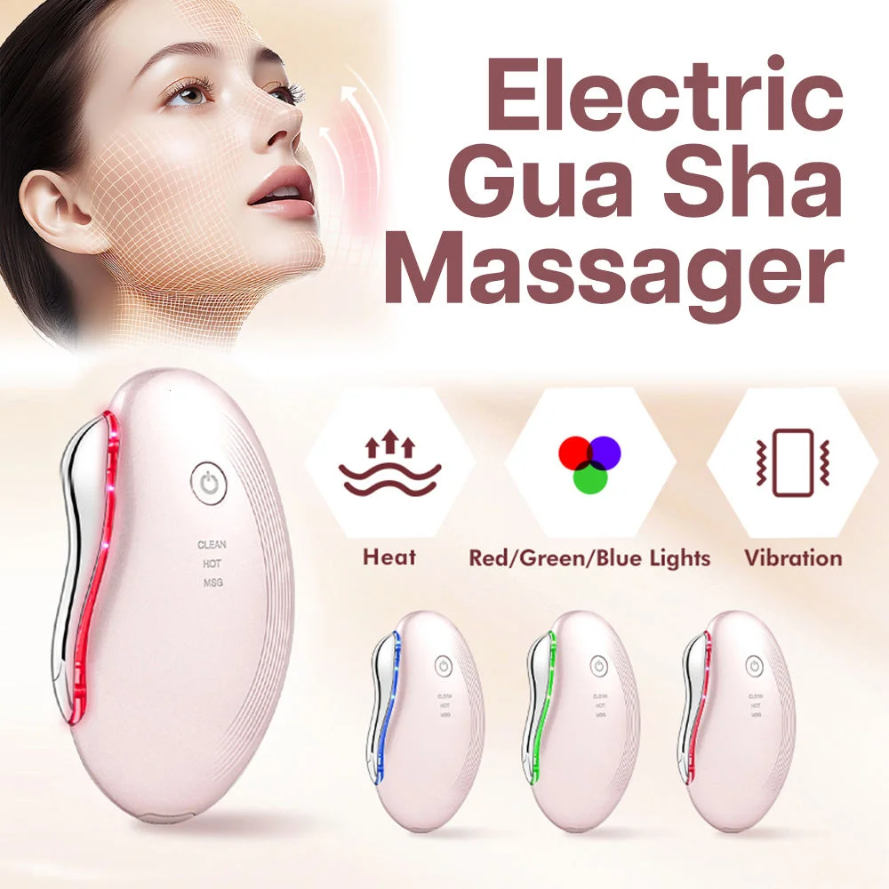 Massageador Facial Elétrico Portátil Sem Fio para Uso Doméstico, Spa de Beleza para a Pele, Gua Sha - Imagem 4