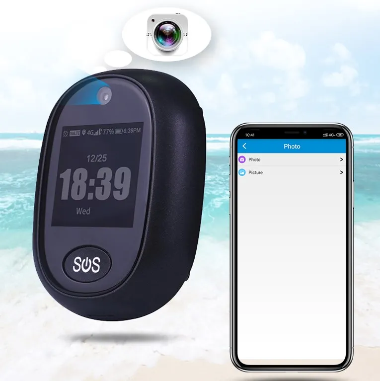Produtos de Segurança para Idosos Botão Sos 4g Wearable Botão de Pânico com Alarme Queda - Imagem 2