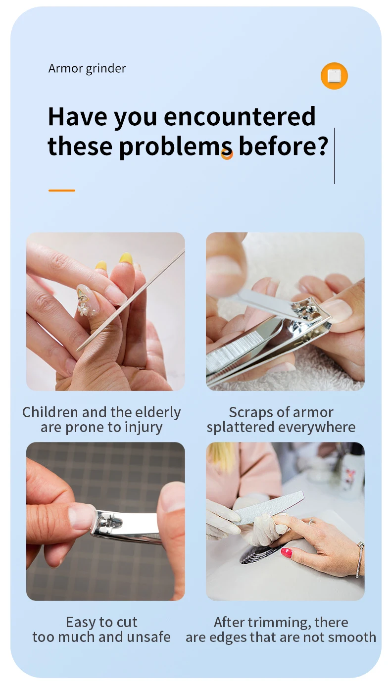 Cortador de Unhas Elétrico Recarregável Totalmente Automático, Design Inteligente Portátil, Anti-Entalamento para Idosos e Bebês, Polidor de Unhas Elétrico - Imagem 5