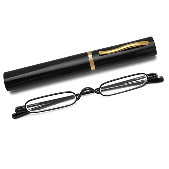 Óculos de Leitura Portáteis Ultraleves para Idosos com Armação de Mola e Suporte para Caneta HD Mini - Imagem 5