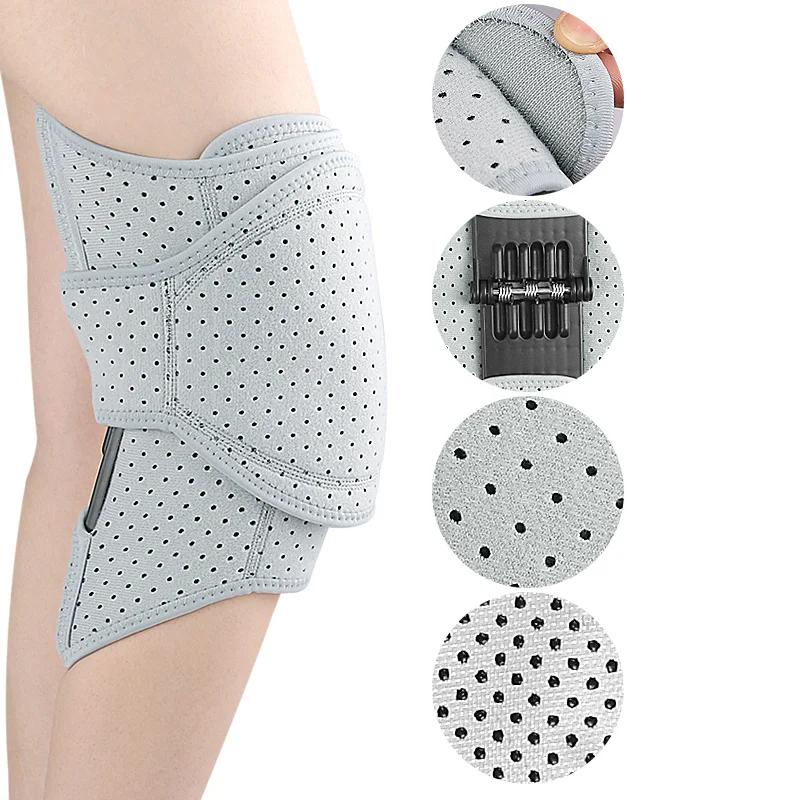 Joelheira Ortopédica Patella Motion para Idosos: Suporte para Caminhada, Escalada, Montanhismo e Transporte com Película de Aquecimento e Molas - Imagem 3
