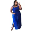 Roupas femininas de Primavera/Verão Novo Plissado Sexy Slim Halter Plus-size Vestidos - Imagem 7