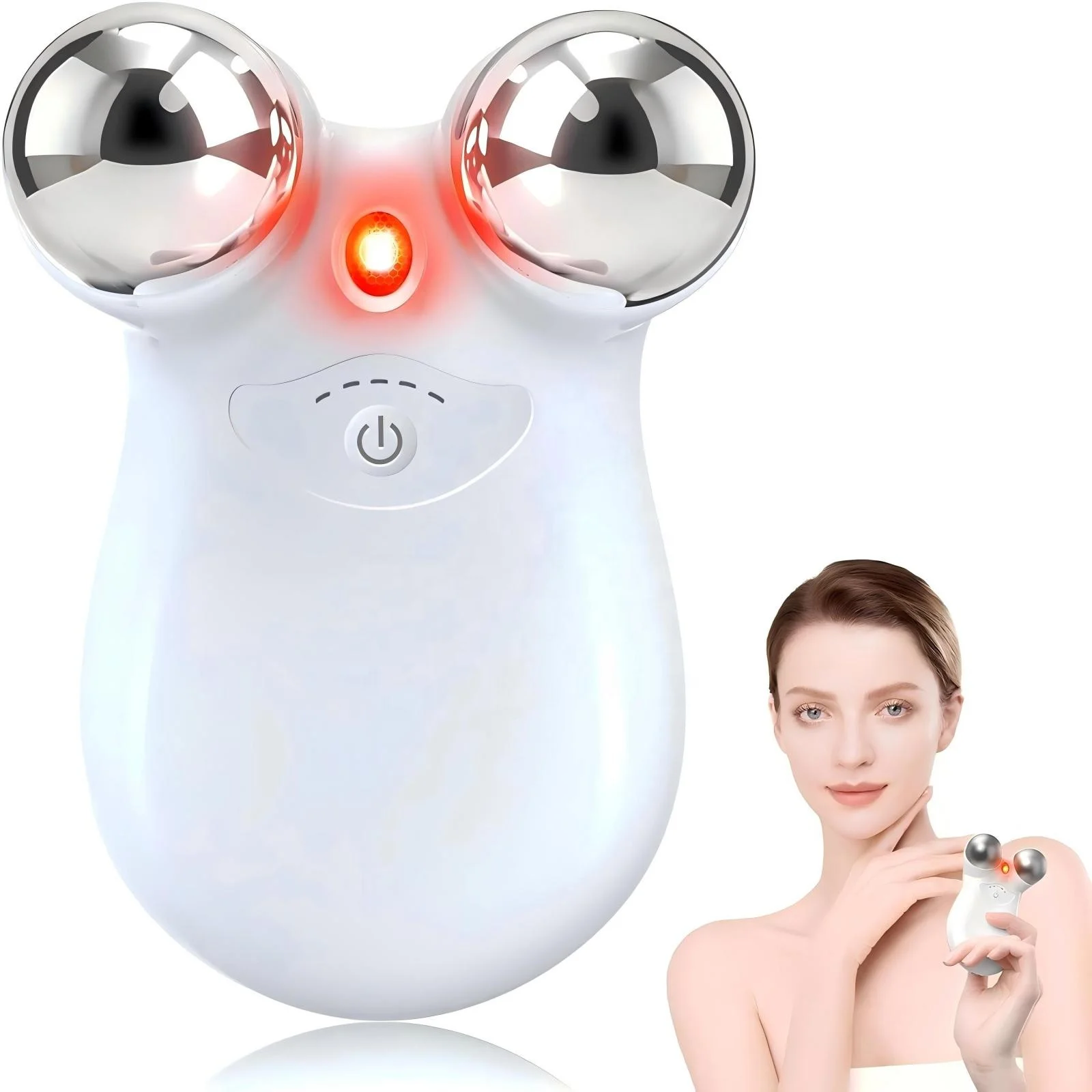 Dispositivo Elétrico Portátil 3D para Rejuvenescimento Facial com Infusão de Essência e Massagem Quente V-Face - Imagem 2