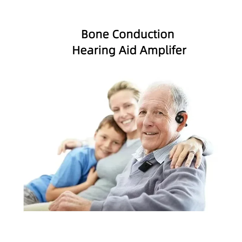 Condução óssea Hearing Aid fone de ouvido sem fio para idosos idosos Ouvir Headsets Hearing Loss Amplifier - Imagem 2