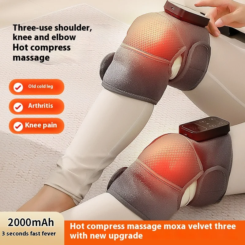 CE certificado elétrico joelho guarda perna massageador umidade-prova & frio resistência tratamento com retenção de calor para idosos - Imagem 6