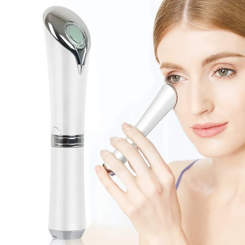 Portátil Skincare Wand Quente Massagem Remoção De Rugas Anti Age Azul Vermelho Led Light Therapy Device Jade Eye Wand