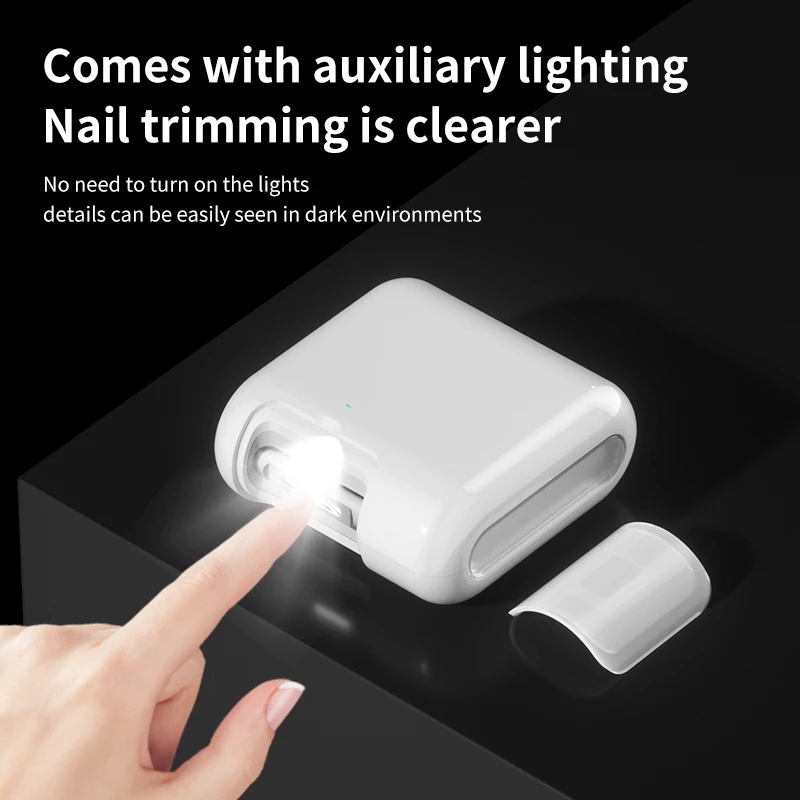 Cortador de Unhas Elétrico Recarregável Totalmente Automático, Design Inteligente Portátil, Anti-Entalamento para Idosos e Bebês, Polidor de Unhas Elétrico - Imagem 3