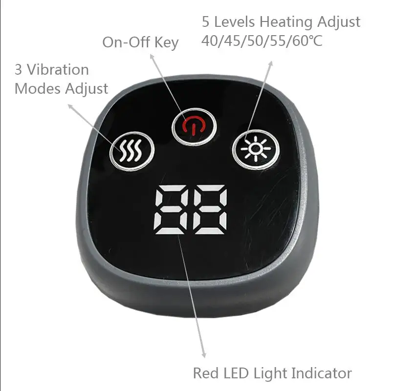 Massageador de Joelho Sem Fio com 360° de Rotação ° Almofada de Aquecimento com Vibração e Grafeno para Joelho, Recarregável, Ideal para Atletas, Donas de Casa e Idosos - Imagem 3