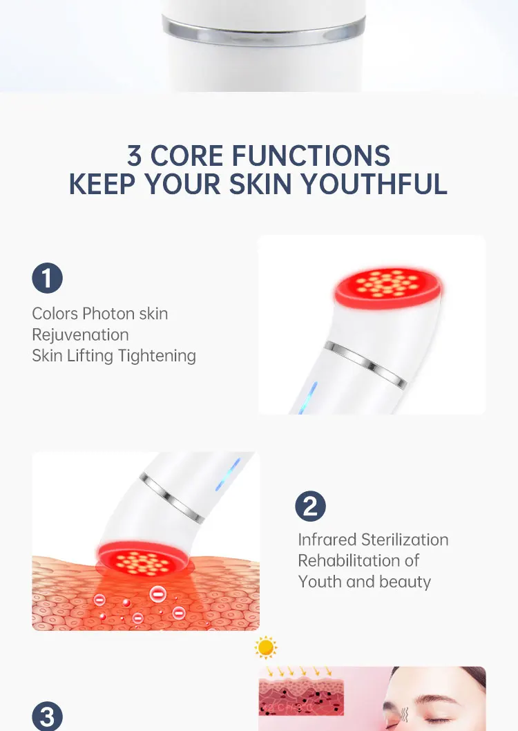 Varinha de Cuidados com a Pele para Uso Doméstico, Anti-idade, Remoção de Rugas, Redução de Poros, Rejuvenescimento da Pele, - Imagem 6