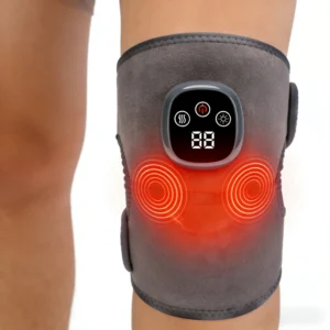 Massageador de Joelho Sem Fio com 360° de Rotação ° Almofada de Aquecimento com Vibração e Grafeno para Joelho, Recarregável, Ideal para Atletas, Donas de Casa e Idosos