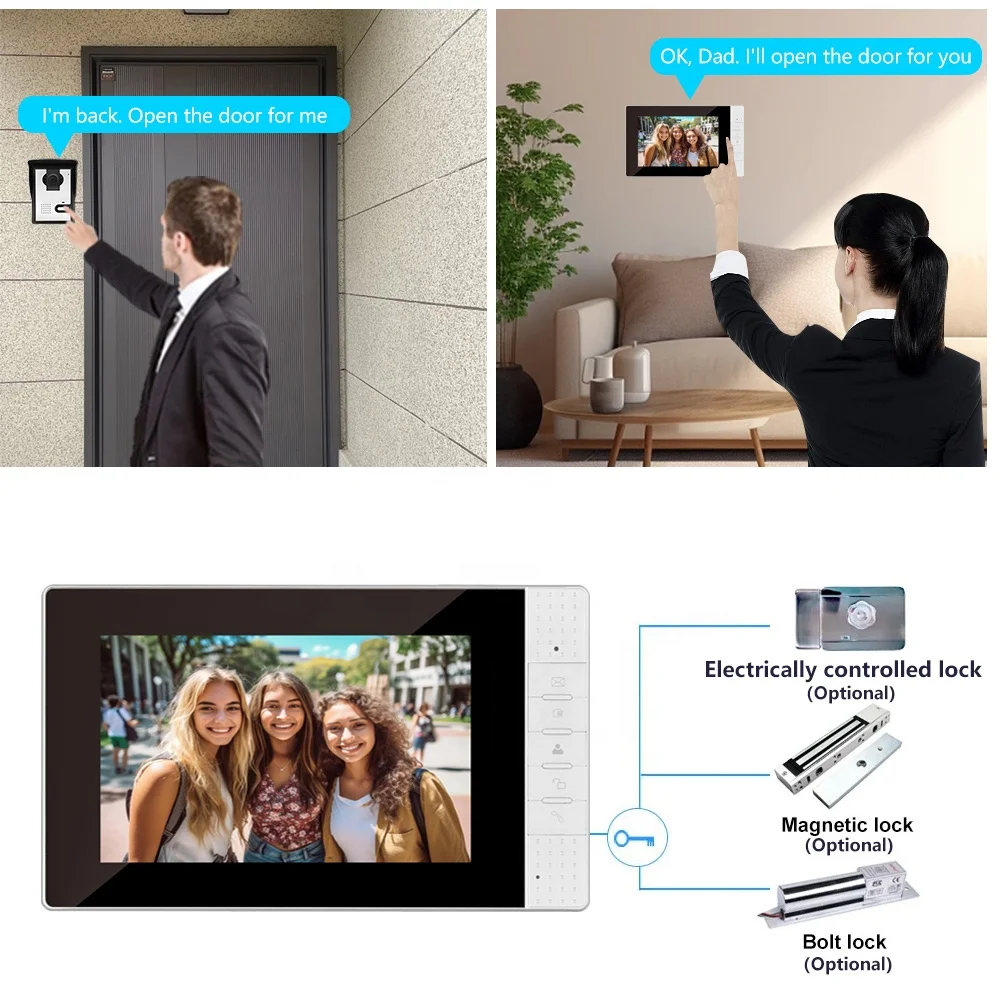 Sistema de Intercomunicação com Câmera de Vídeo para Controle de Acesso e Segurança Residencial Mais Vendido - Imagem 6