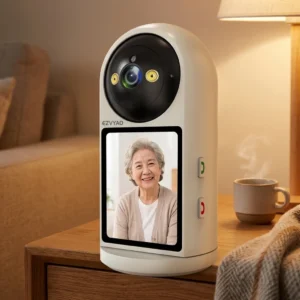 Câmera de Videochamada Inteligente EZVYAO com Tela IPS de 2.8 Polegadas, Chamada com Um Toque, Monitor de Cuidado para Idosos, Áudio Bidirecional, WiFi