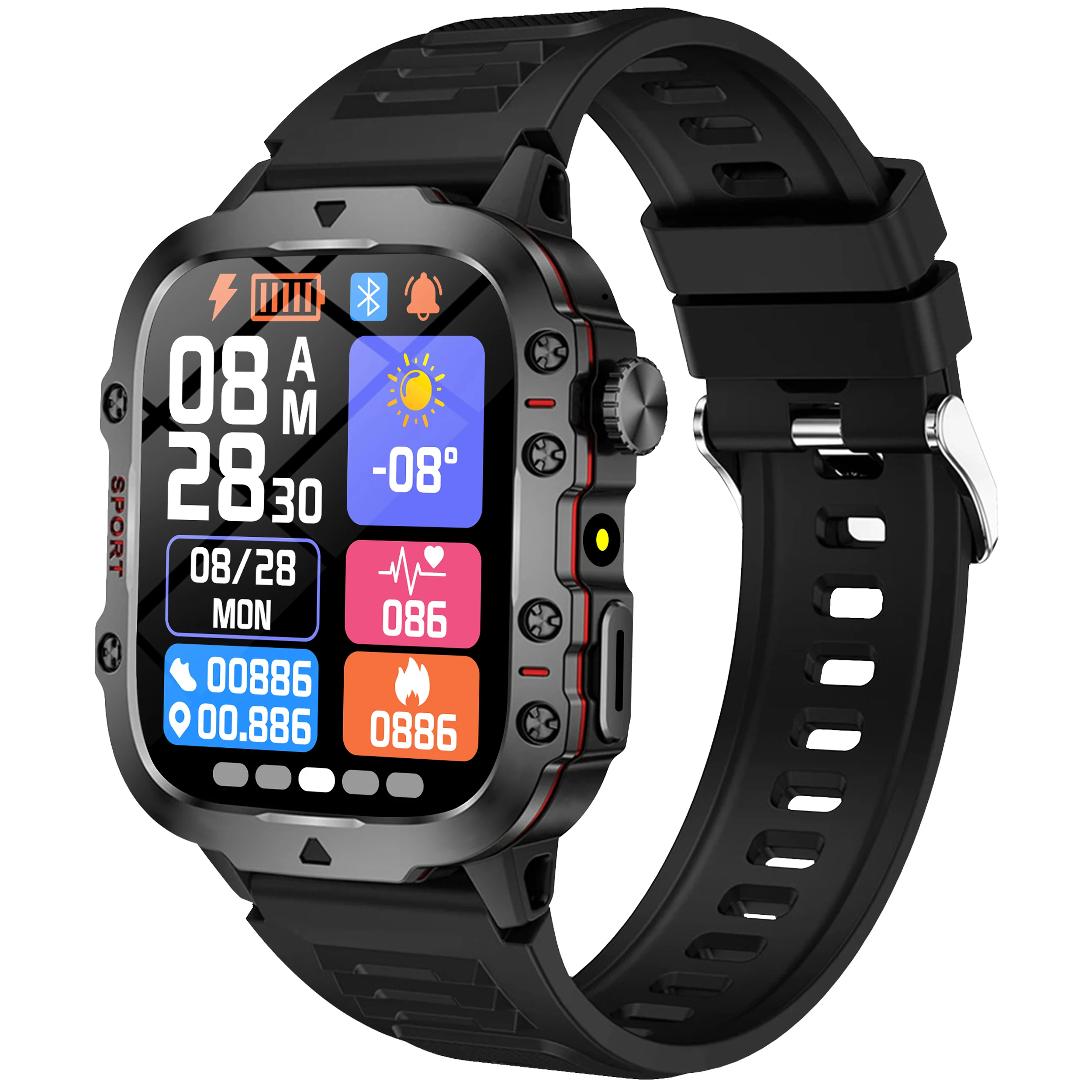 VALDUS 2025 Novo Chip de Baixíssimo Consumo Suporte Monitoramento de Sono Chamada Bluetooth Smartwatch Lembrete Sedentário