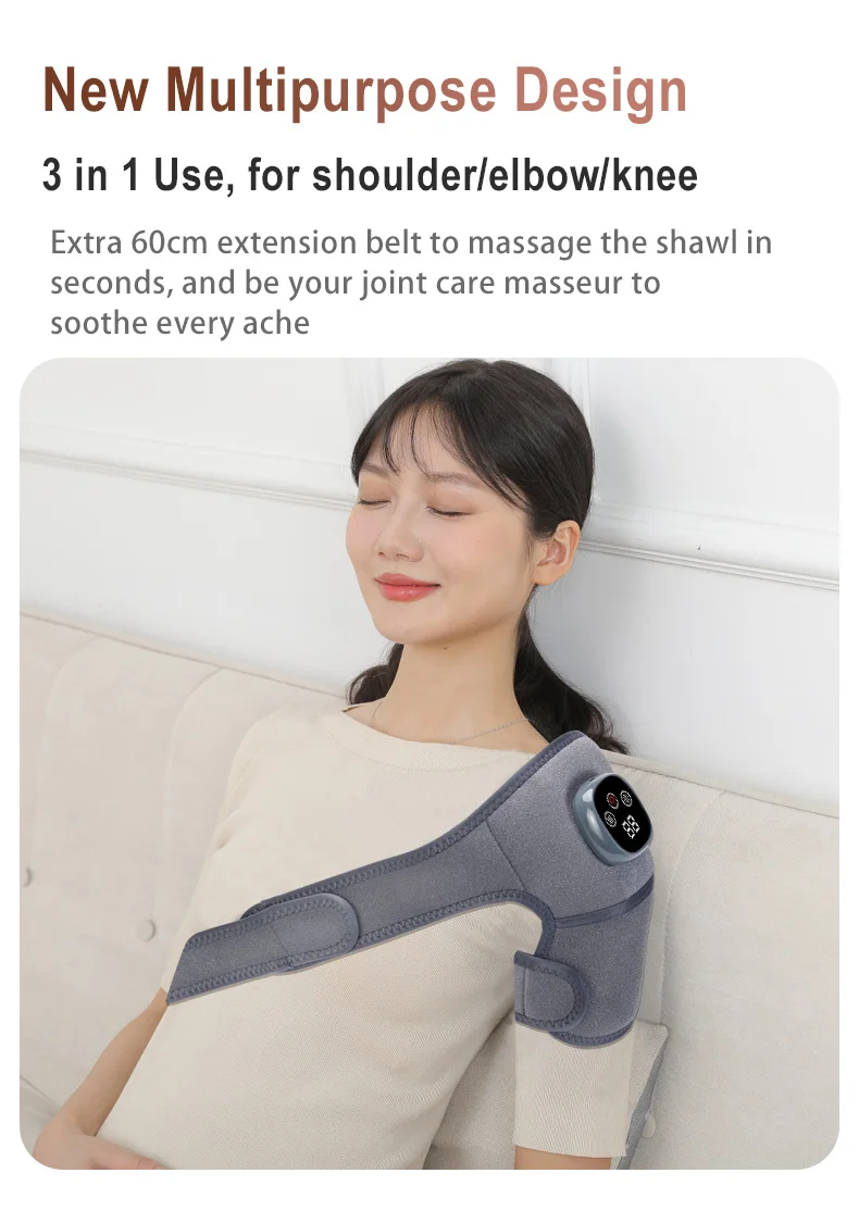 Massageador de Joelho Sem Fio com 360° de Rotação ° Almofada de Aquecimento com Vibração e Grafeno para Joelho, Recarregável, Ideal para Atletas, Donas de Casa e Idosos - Imagem 6