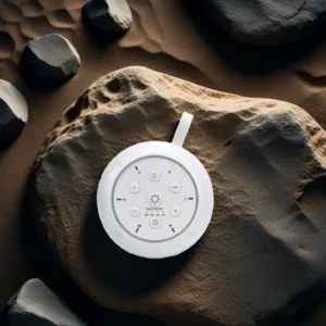 Máquina de Som Portátil Sem Fio com Ruído Branco para Dormir, Sons para Dormir e Luz LED Piscante | Dispositivo de Auxílio ao Sono e