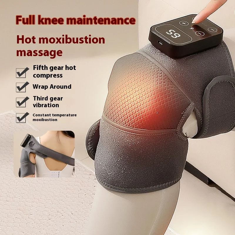 CE certificado elétrico joelho guarda perna massageador umidade-prova & frio resistência tratamento com retenção de calor para idosos - Imagem 3