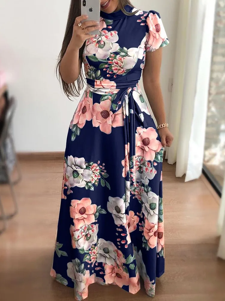 Vestido Feminino de Verão, Vestidos de Festa, Saias Longas de Praia e Vestidos Casuais Florais - Imagem 8
