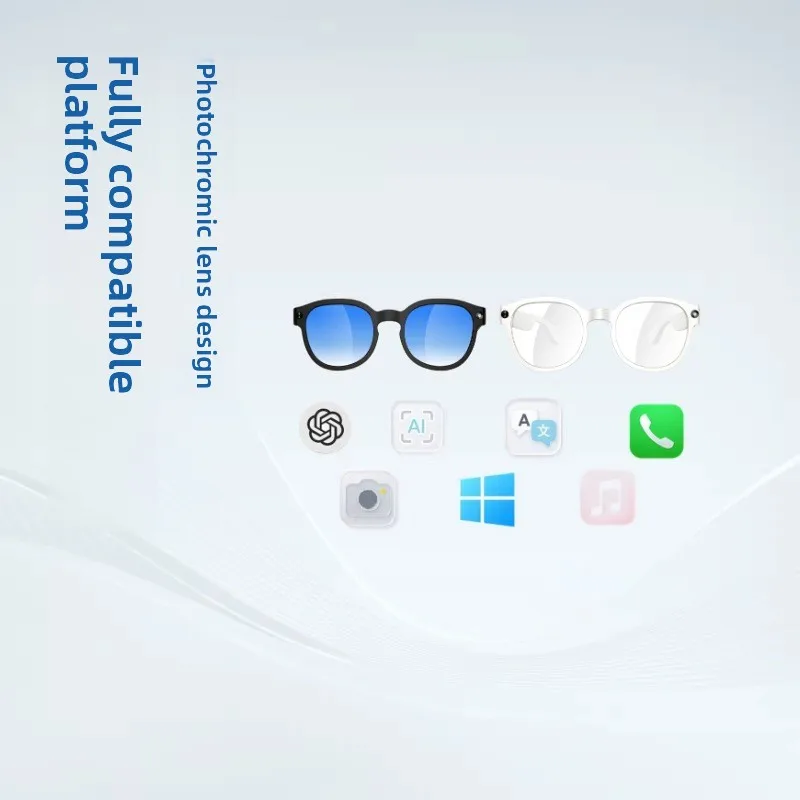 Novos Óculos Inteligentes AIMB-S1 com Câmera de 5MP, Reprodução de Música, Gravação de Chamadas + Gravação de Vídeo + Tradução por IA + - Imagem 5