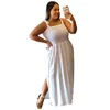 Roupas femininas de Primavera/Verão Novo Plissado Sexy Slim Halter Plus-size Vestidos - Imagem 9