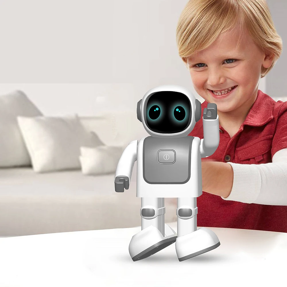 Robô Brinquedo Inteligente Programável com Design Android, Pequeno Humanoide para Crianças, Controle Remoto por Voz, com Recursos de Codificação, Dança e Fala - Imagem 3