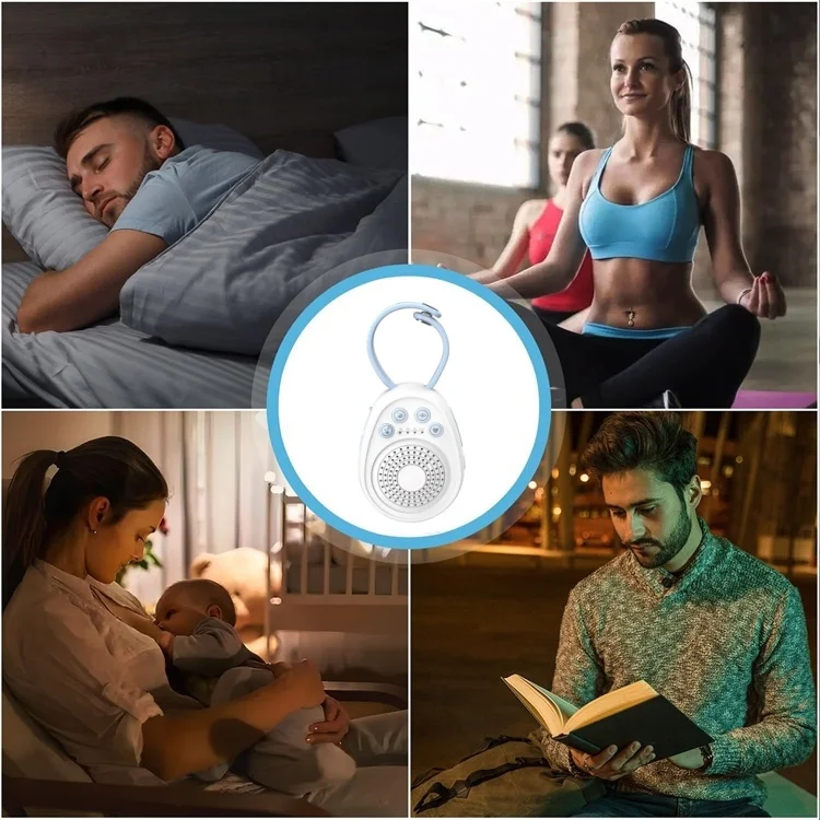 Máquina de Som Branco para Bebês com Longa Duração de Bateria e Sons Relaxantes, Presente para Chá de Bebê, Auxiliar de Sono para Adultos em Viagens - Imagem 6