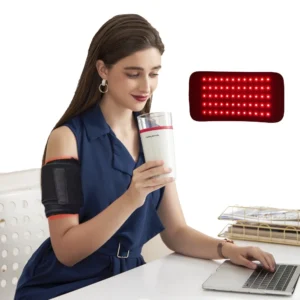 Cinto de Terapia com Luz Vermelha 10W DC5V 60 LEDs 660nm 850nm, Almofada de Luz LED Vestível para Alívio da Dor