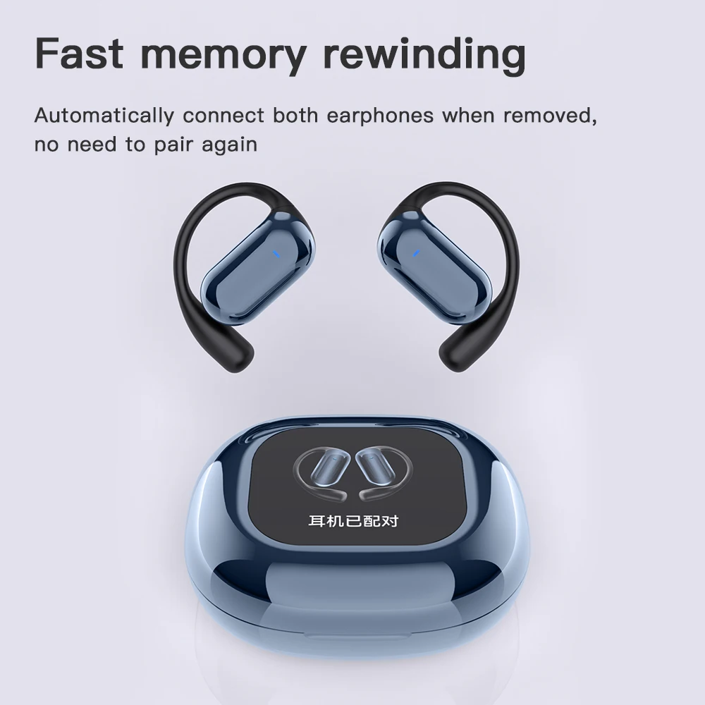 3-em-1 AI Language Translator Earbuds Tempo real OWS HD Som Qualidade Longa Vida útil da bateria 144 Idiomas Touch Screen 5G - Imagem 2