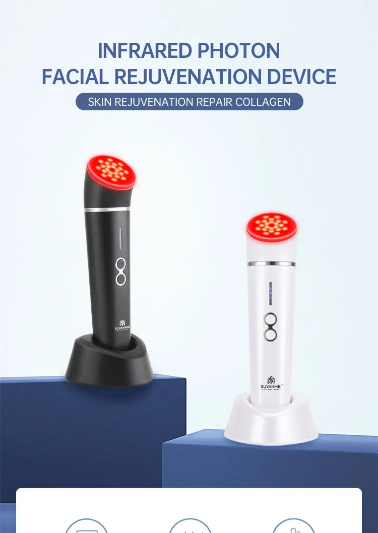 Equipamento de Beleza Multifuncional para Uso Doméstico, Óculos de Massagem Facial Anti-Idade, Ferramentas de Cuidados com a Pele Vermelha - Imagem 2