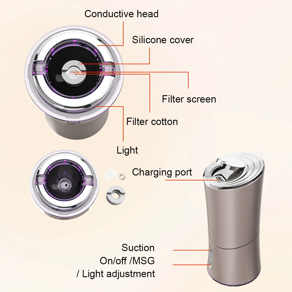 Massageador Facial a Vácuo Antienvelhecimento 2026 em Tendência para Lifting Facial e Pescoço, Dispositivo de Lifting Facial para Uso Doméstico, - Imagem 3