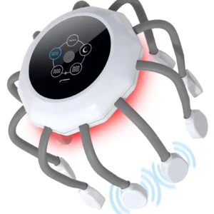 Máquina elétrica portátil sem fio para massagear cabelos com luz vermelha relaxante