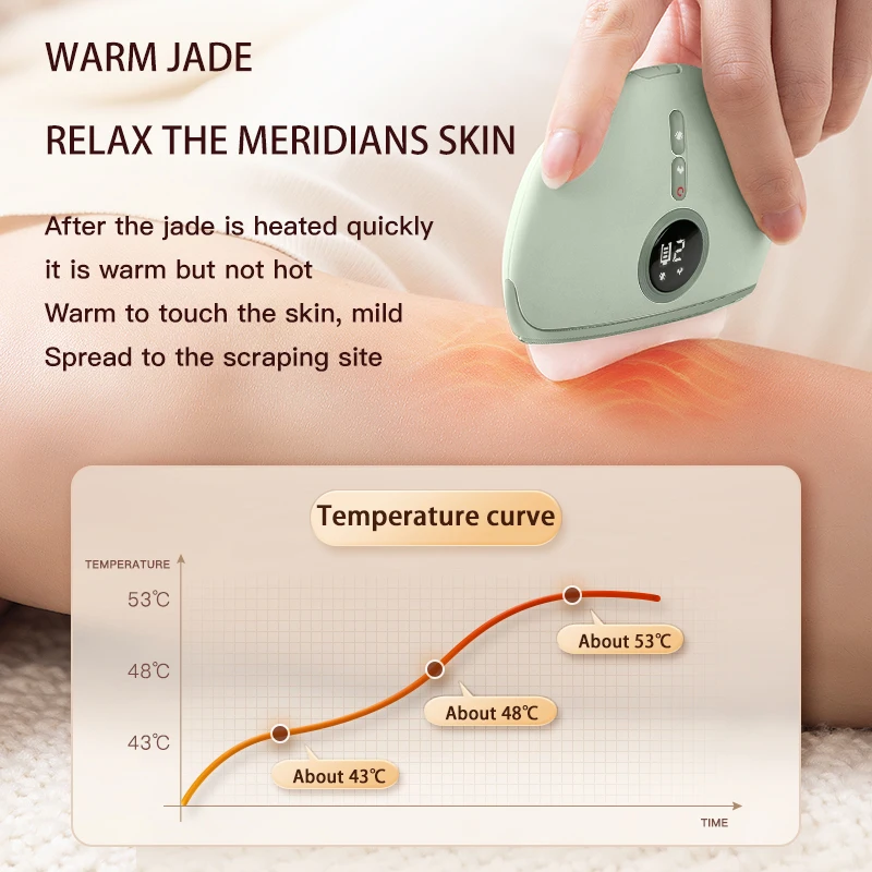 Massageador Facial de Jade Recarregável Tech Love, Ferramenta Elétrica Gua Sha para Lifting da Pele, Antienvelhecimento e Remoção de Rugas, - Imagem 4