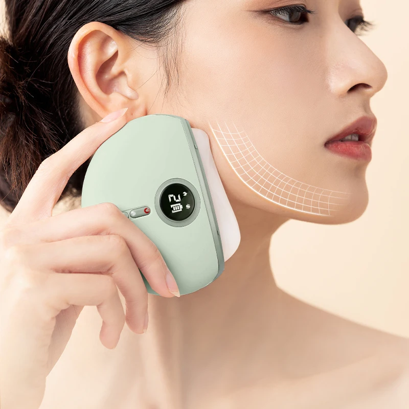 Massageador Facial de Jade Recarregável Tech Love, Ferramenta Elétrica Gua Sha para Lifting da Pele, Antienvelhecimento e Remoção de Rugas, - Imagem 2