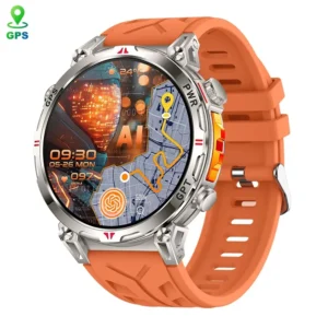 Novo Relógio Inteligente Masculino KC93 Redondo com GPS, Tela AMOLED de 1,56 Polegadas, Bússola, ChatGPT, Monitoramento de Saúde, À Prova D'Água 30M, Relógio Inteligente para Atividades ao Ar Livre