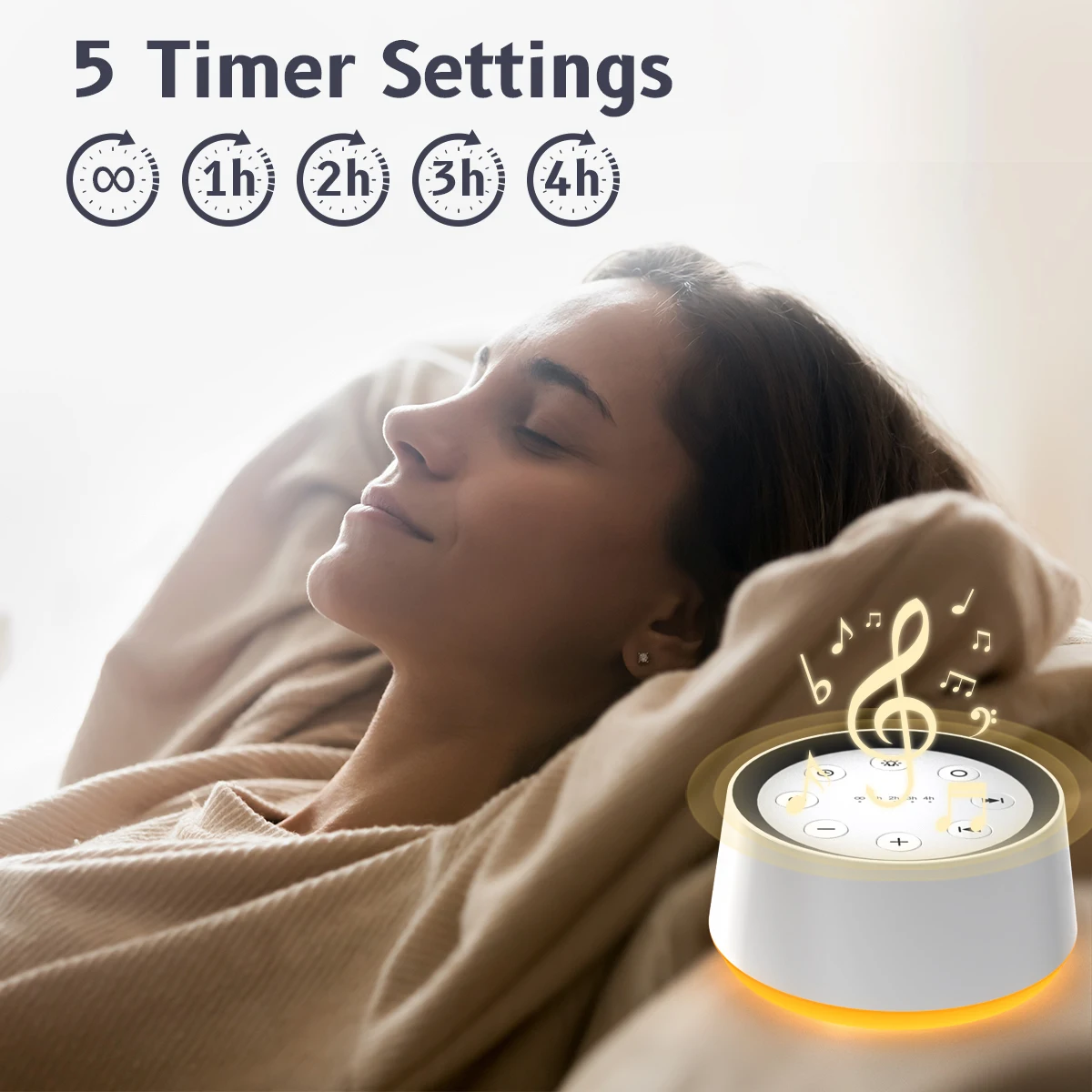Máquina de Som Relaxante com Luz Noturna para Melhorar o Sono - Oferta Imperdível - Imagem 5