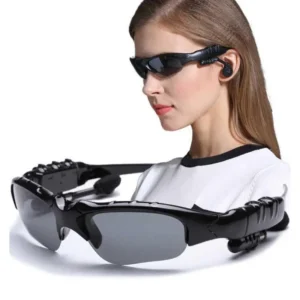 Óculos de Sol Inteligentes Esportivos BTS01 BT 4.1 com Fones de Ouvido Estéreo Sem Fio e Microfone Integrado para Chamadas em Mãos Livres e Controle por Botão