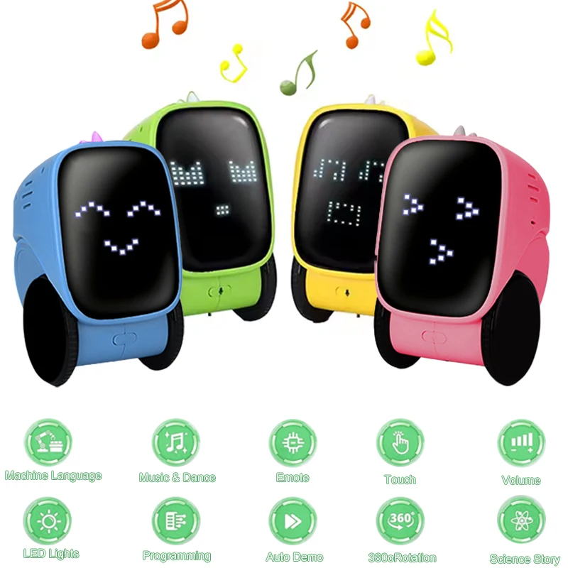 Robô Inteligente AI Educacional para Crianças com Programação Remota e Controle por Toque/Gestos e Voz – Brinquedo Robótico AI para Crianças - Imagem 4